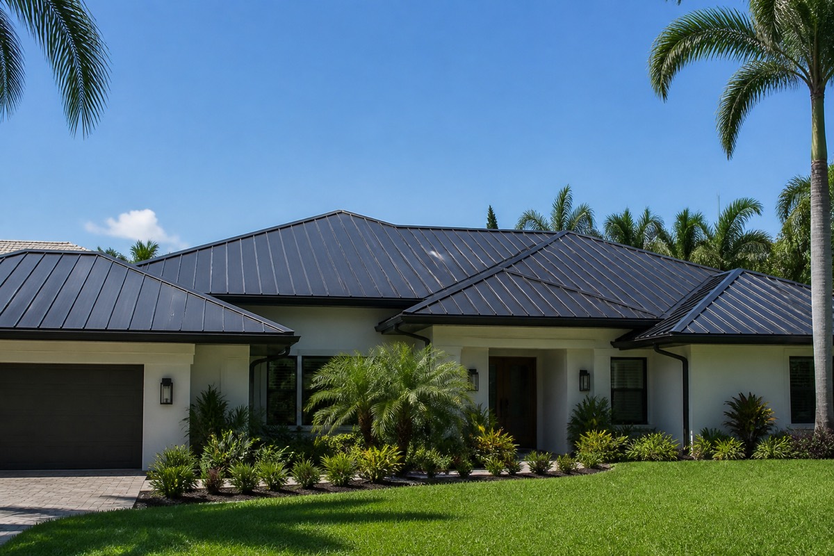 Metal roof in the heat in Land O Lakes